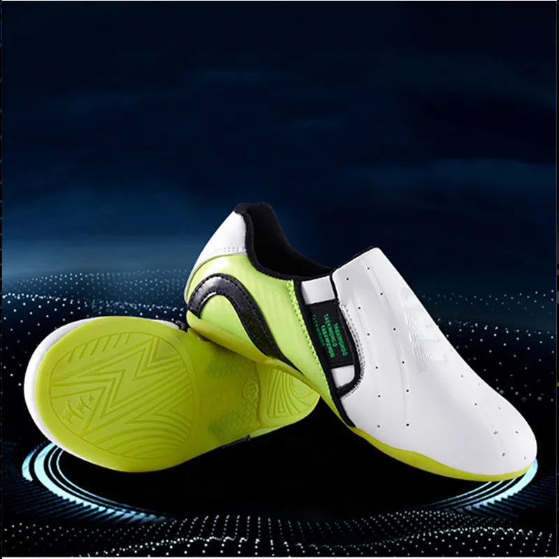 Taekwondo Shoes White  Man Women Taekwondo Sport Boxing Karate Shoes Sneakers Kids Training Shoe Leather Flat