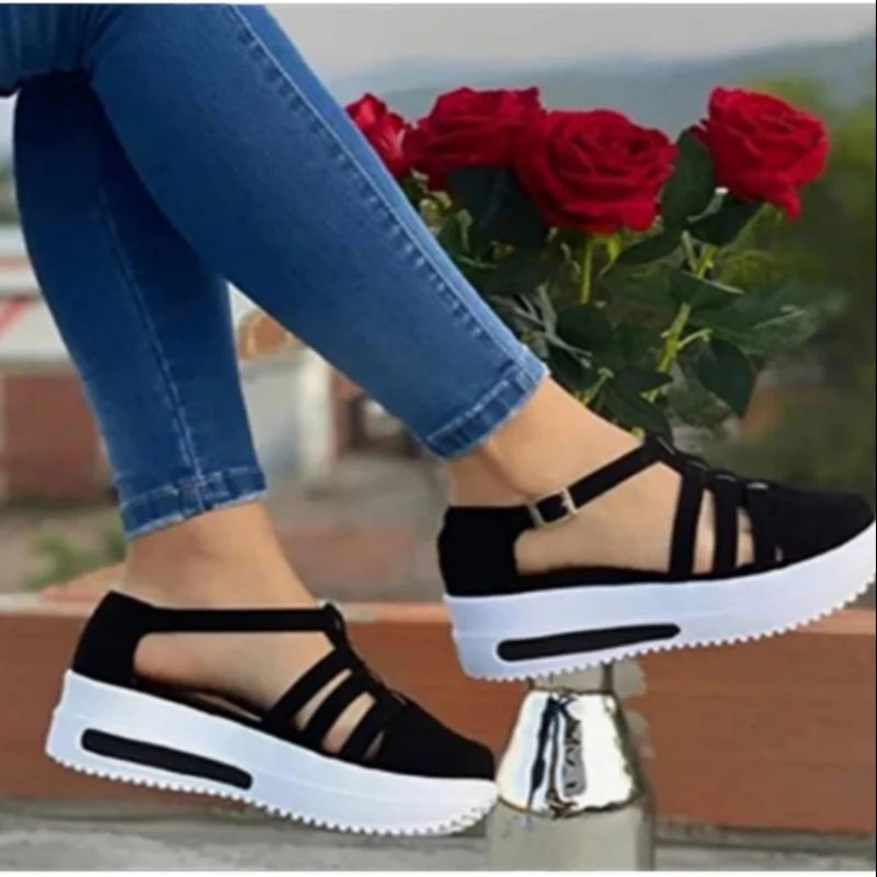 Women's Shoes 2023 Hot Sale Women's Vulcanize Shoes Summer New Casual Breathable Sport Shoes Platform Non Slip Women Sneakers