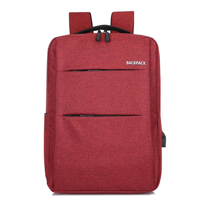 Simple double zipper backpack