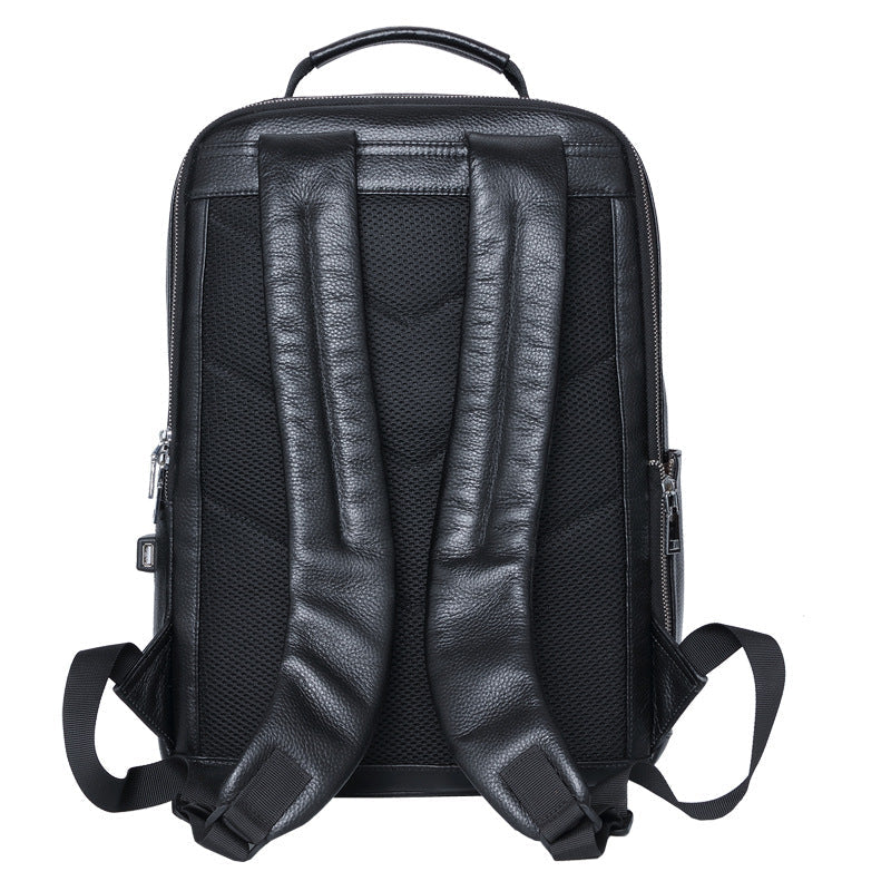 New Men's Backpack Business Leather Backpack