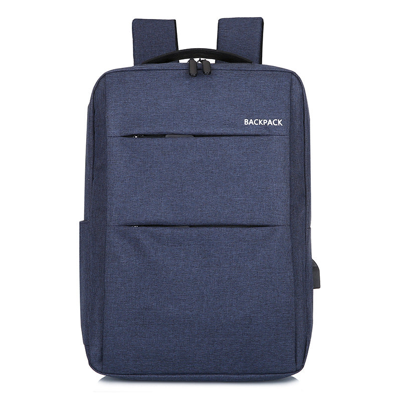 Simple double zipper backpack