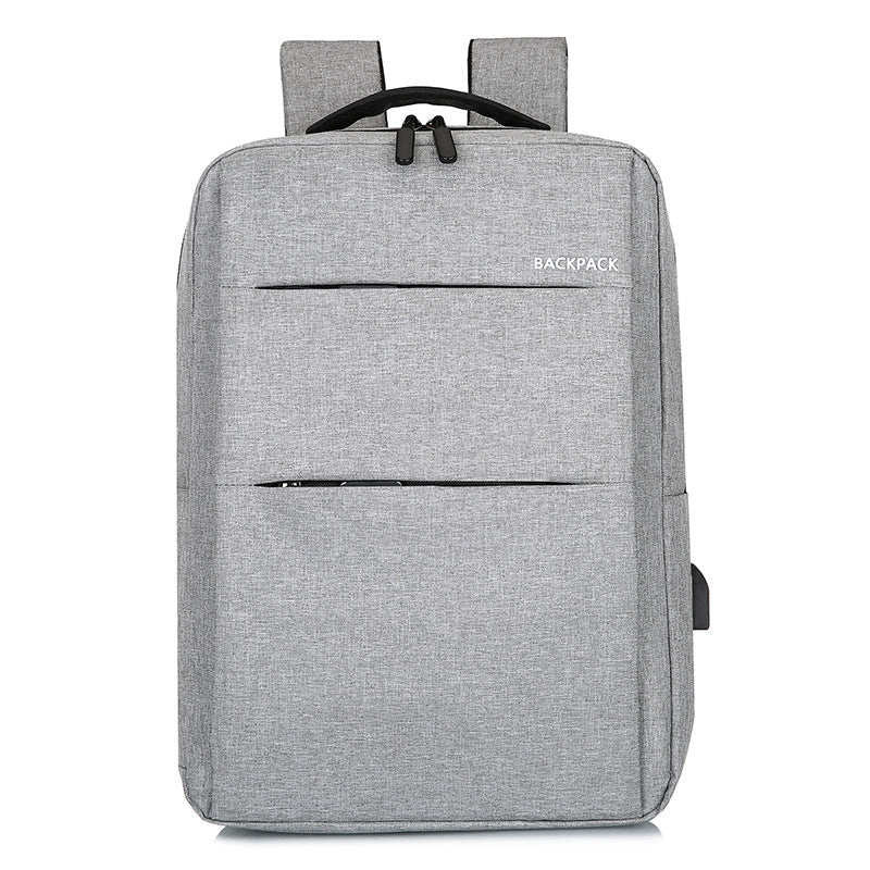 Simple double zipper backpack