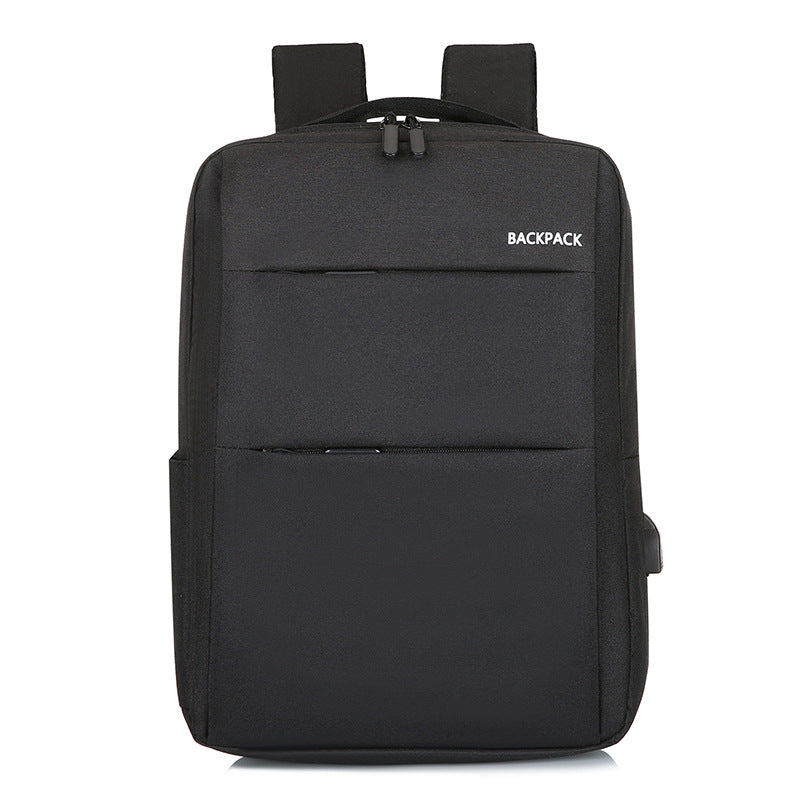 Simple double zipper backpack