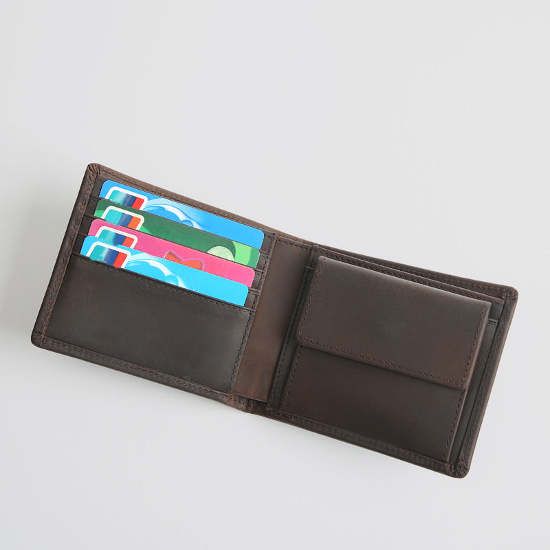 Vintage genuine leather minimalist wallet bag