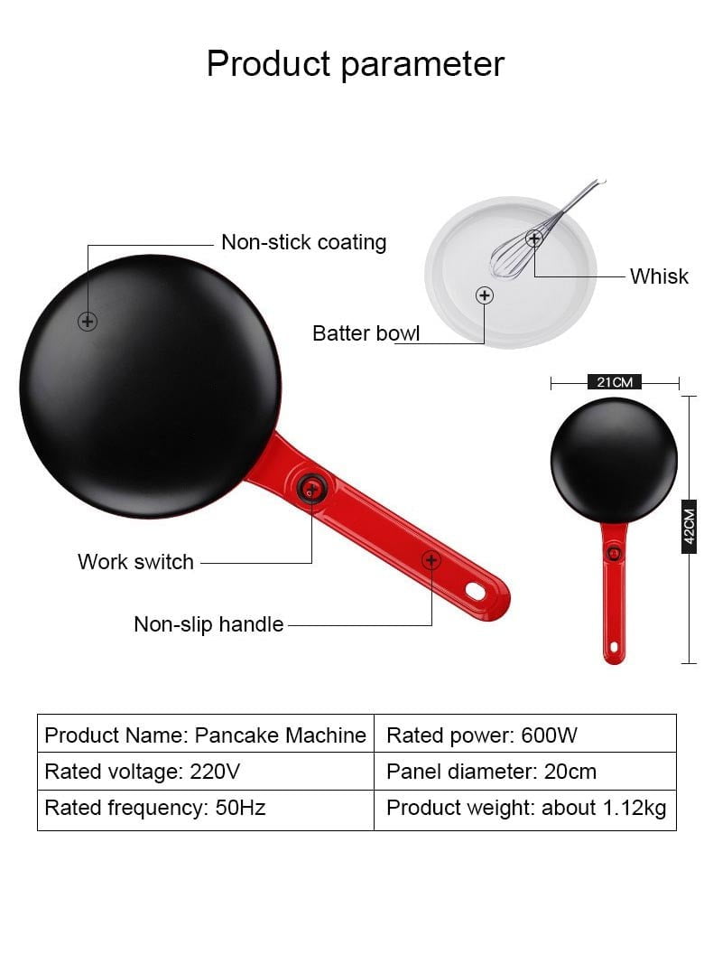 pipicars Fully Automatic Mini Home Pancake Maker