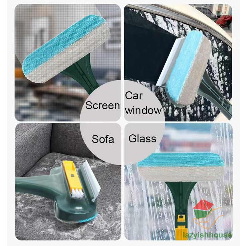 pipicars Glass Cleaning Tools Double-sided Telescopic Rod Window Cleaner
