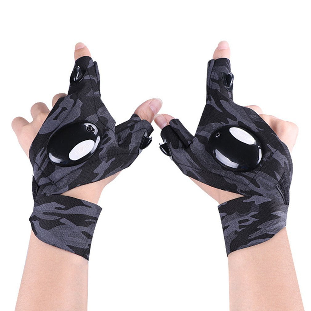 pipicars Outdoor Fingerless strap Night Light Waterproof Gloves