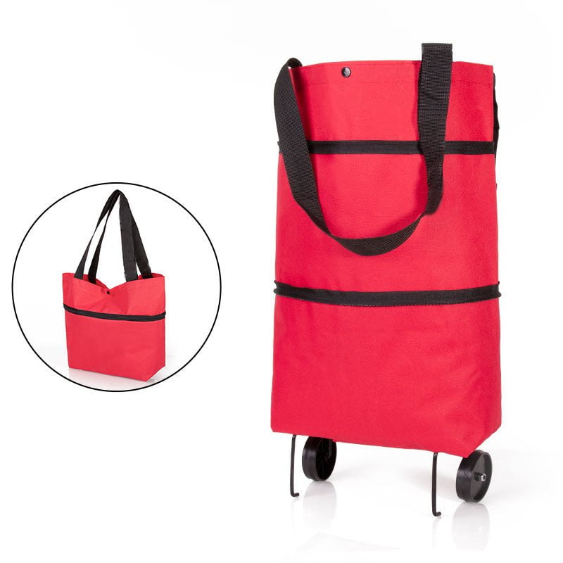 pipicars Folding Shopping Pull Cart Trolley Bag With Wheels
