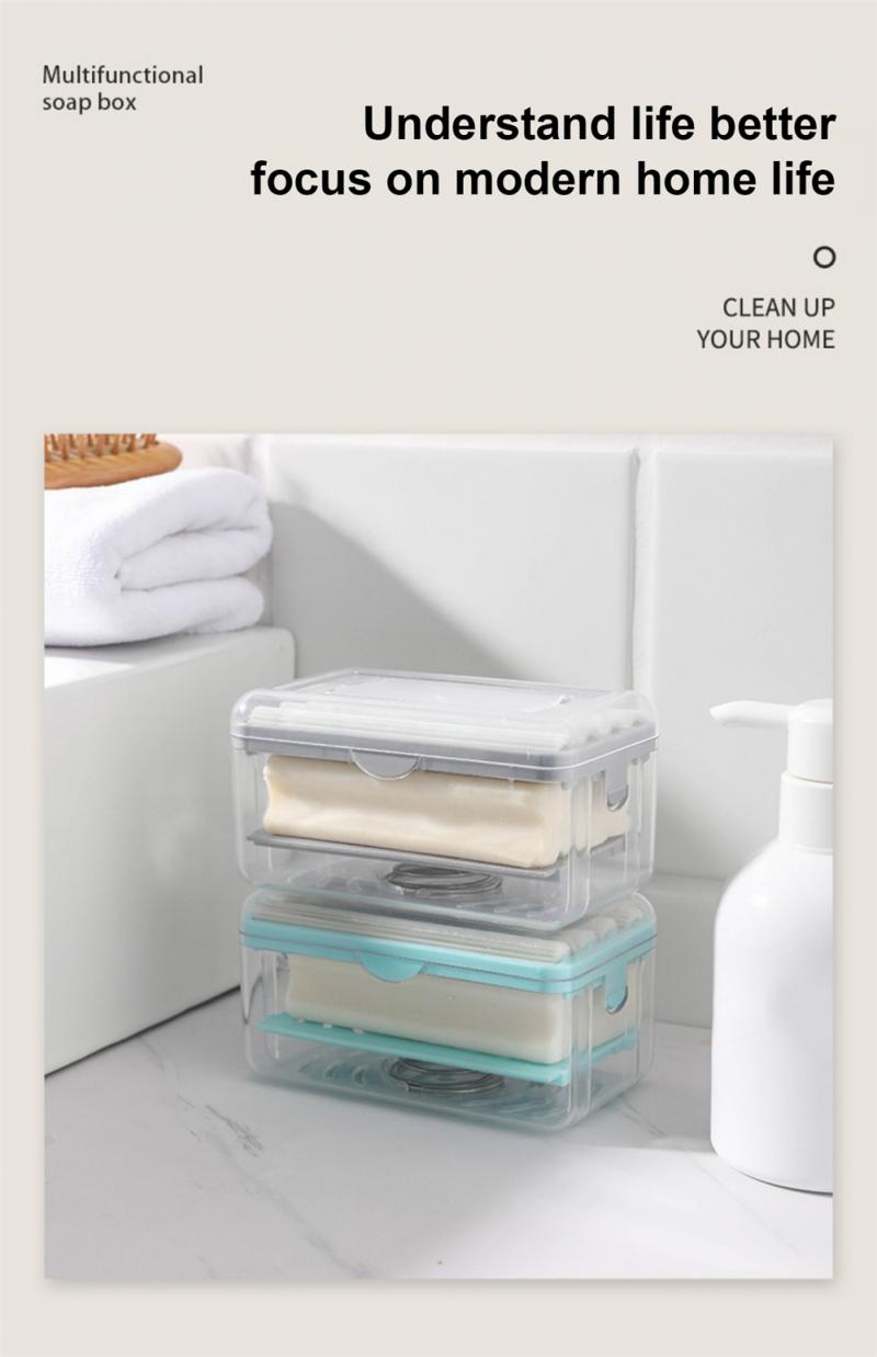 pipicars (1PCS)  Multifunctional Laundry Soap Dish Rub-free Soap Box