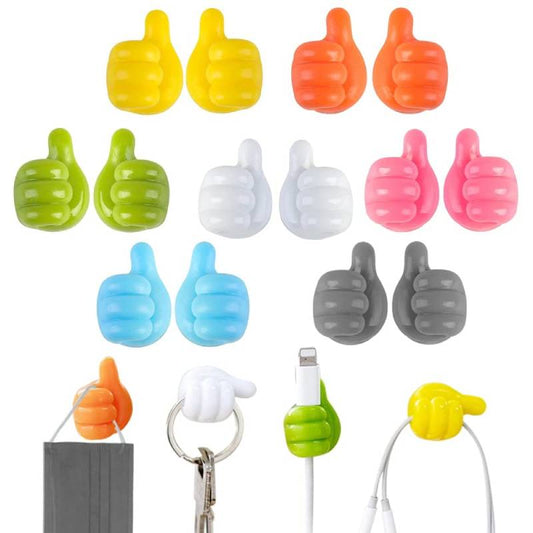 pipicars 10Pcs Key Hook Silicone Thumb Holder Wall